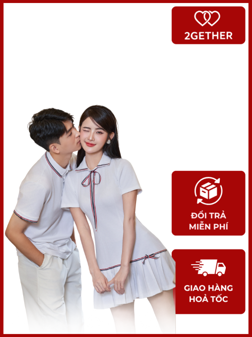 Áo polo fancy trắng